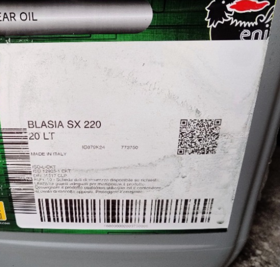Vysokozátěžový olej Eni Blasia SX 220 (Agip Blasia SX 220)