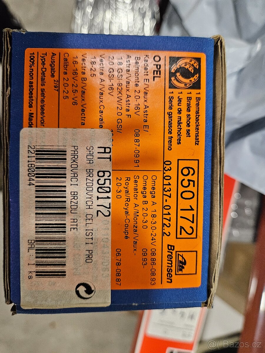 prodám brzdové pakny Opel
