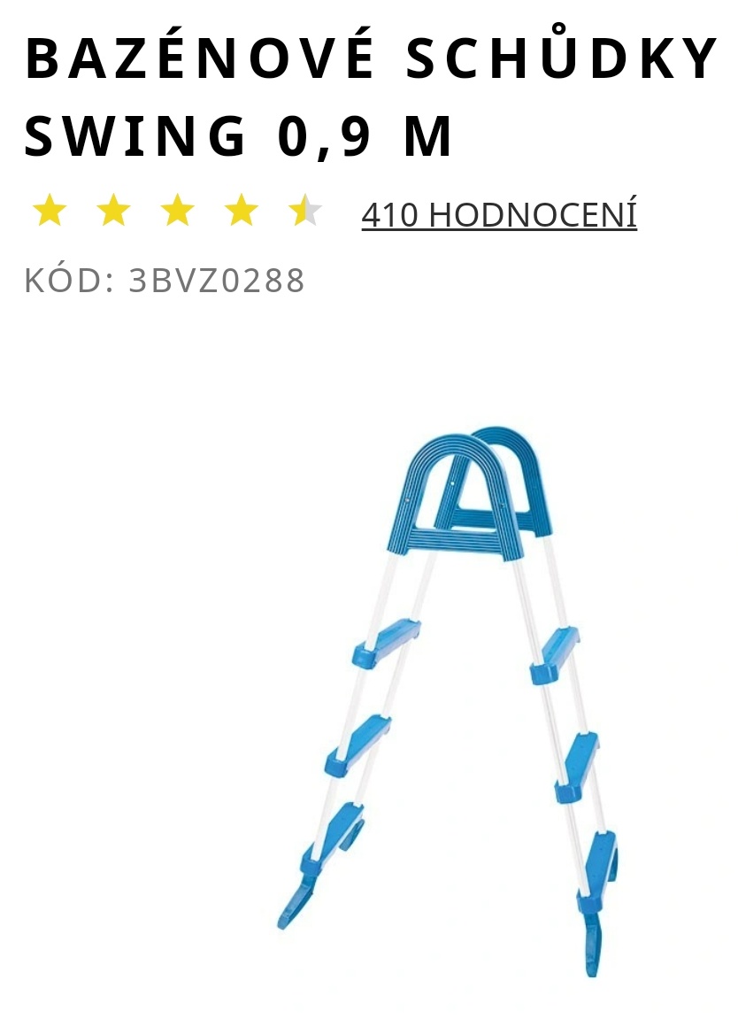 Bazénové schůdky Swing NOVÉ