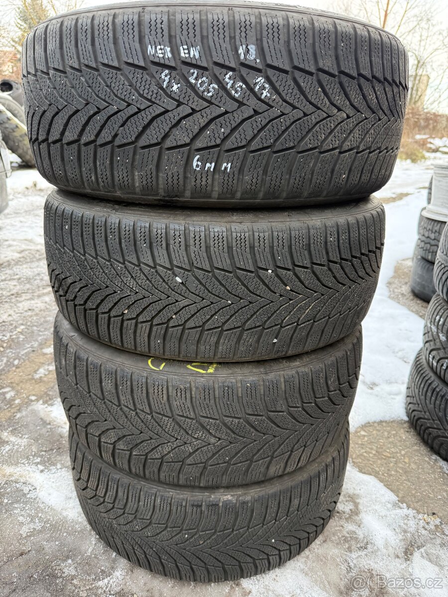 4x zimní pneu r17 205/45/17