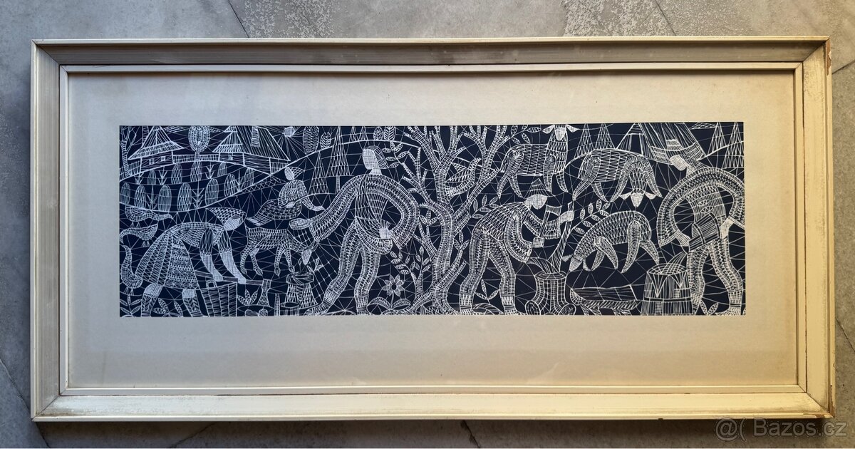 Obraz Karel Langer motiv Valašský život