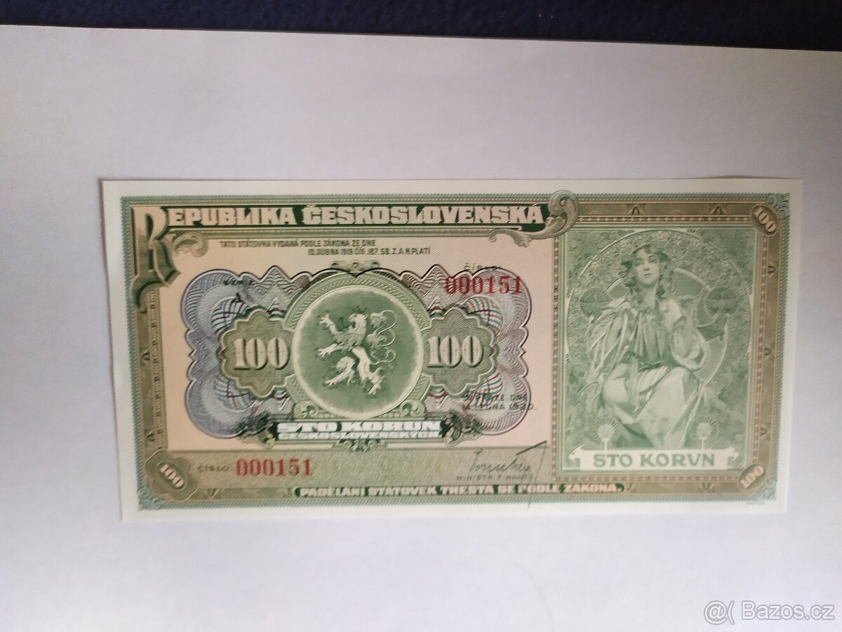 Sběratelská bankovka - 100 Kčs