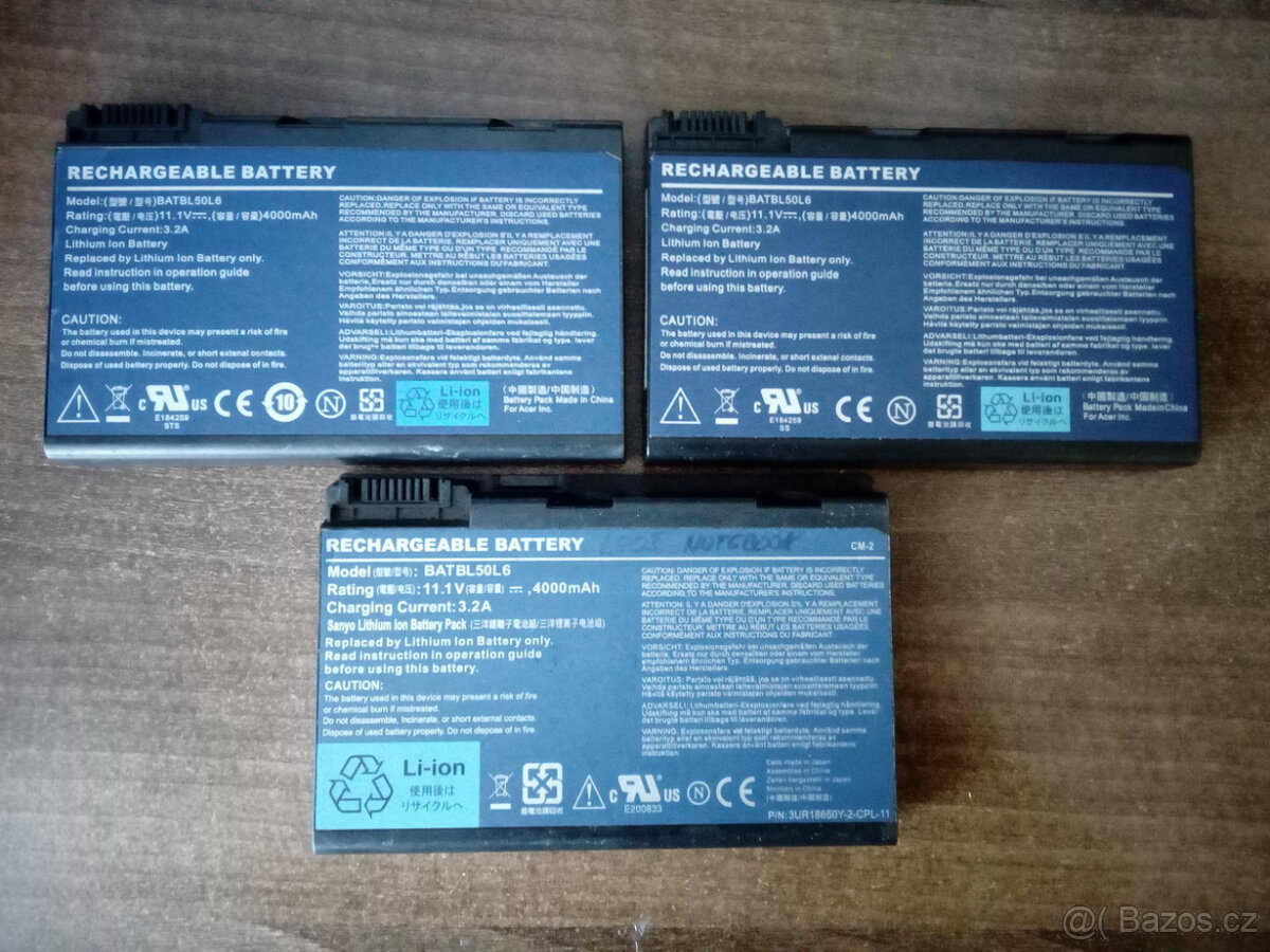 baterie BATBL50L6 do notebooků Acer Aspire,TravelMate (1.5h)