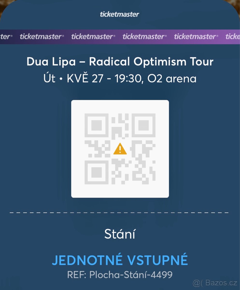 Dua Lipa lístky na koncert