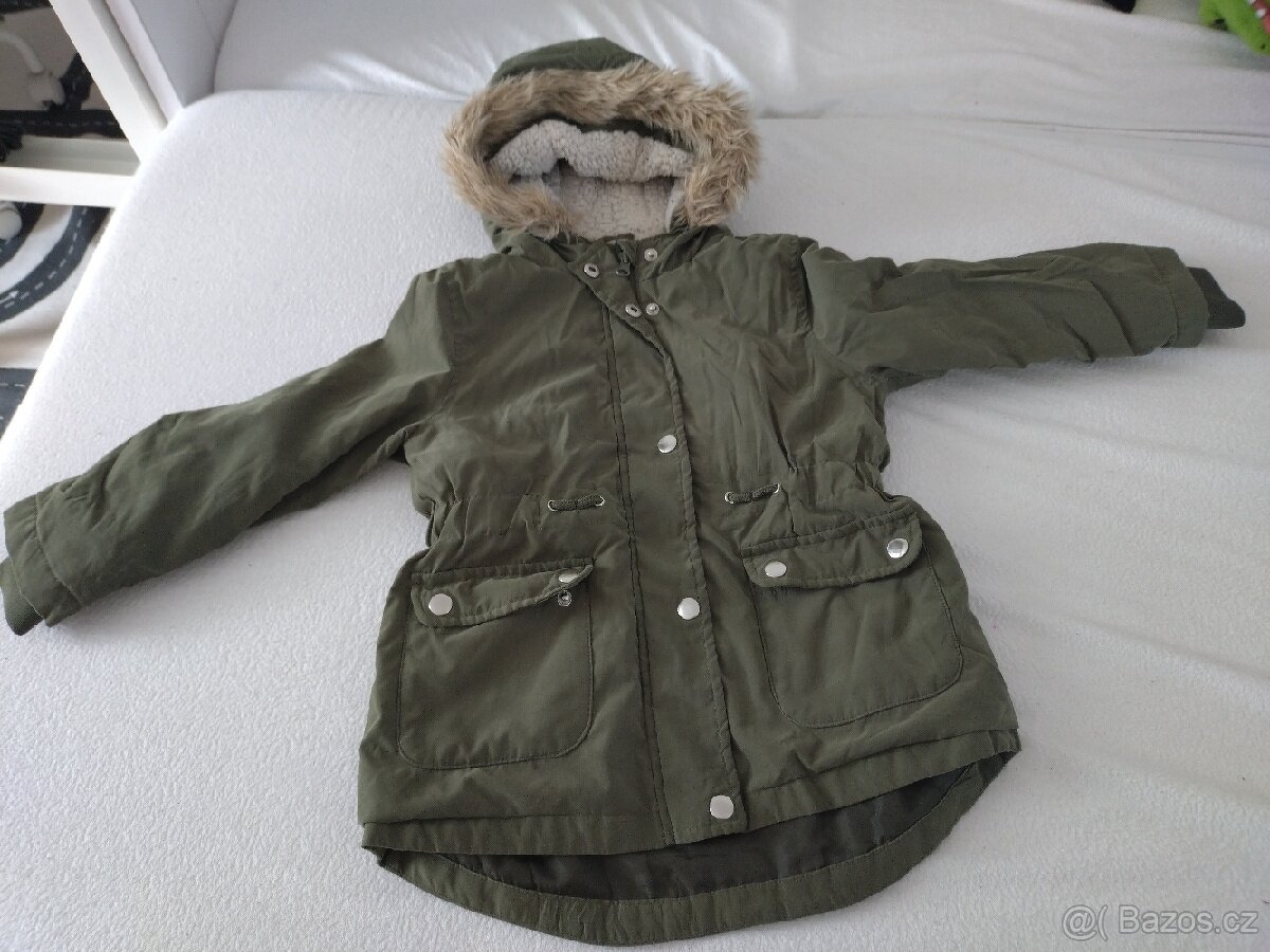 Khaki přechodová parka