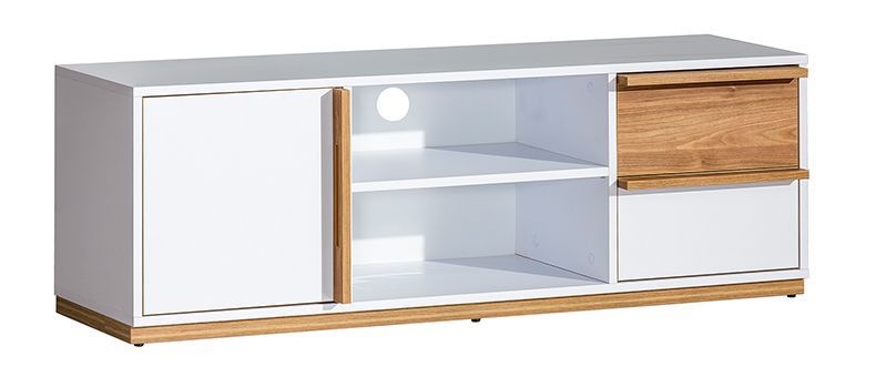 TV stolek bílá + dřevo (NOVÁ)