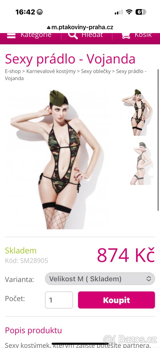 Sexypradlo Vojanda vel. M. Nove