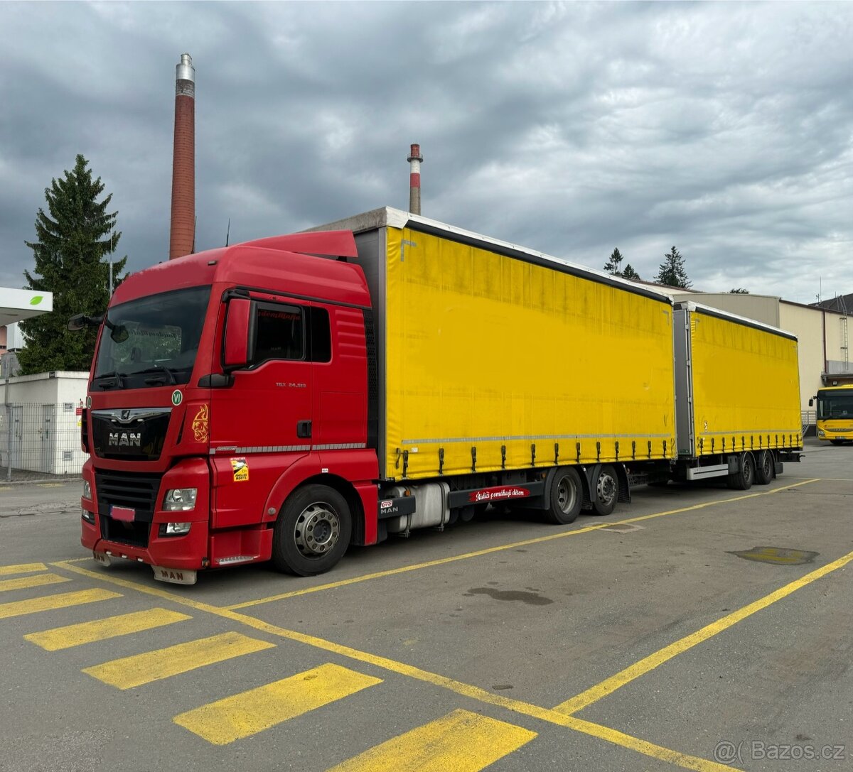 TANDEMOVÁ SOUPRAVA MAN TGX 26.510 + PŘÍVĚS GTS 2021 PRŮJEZD