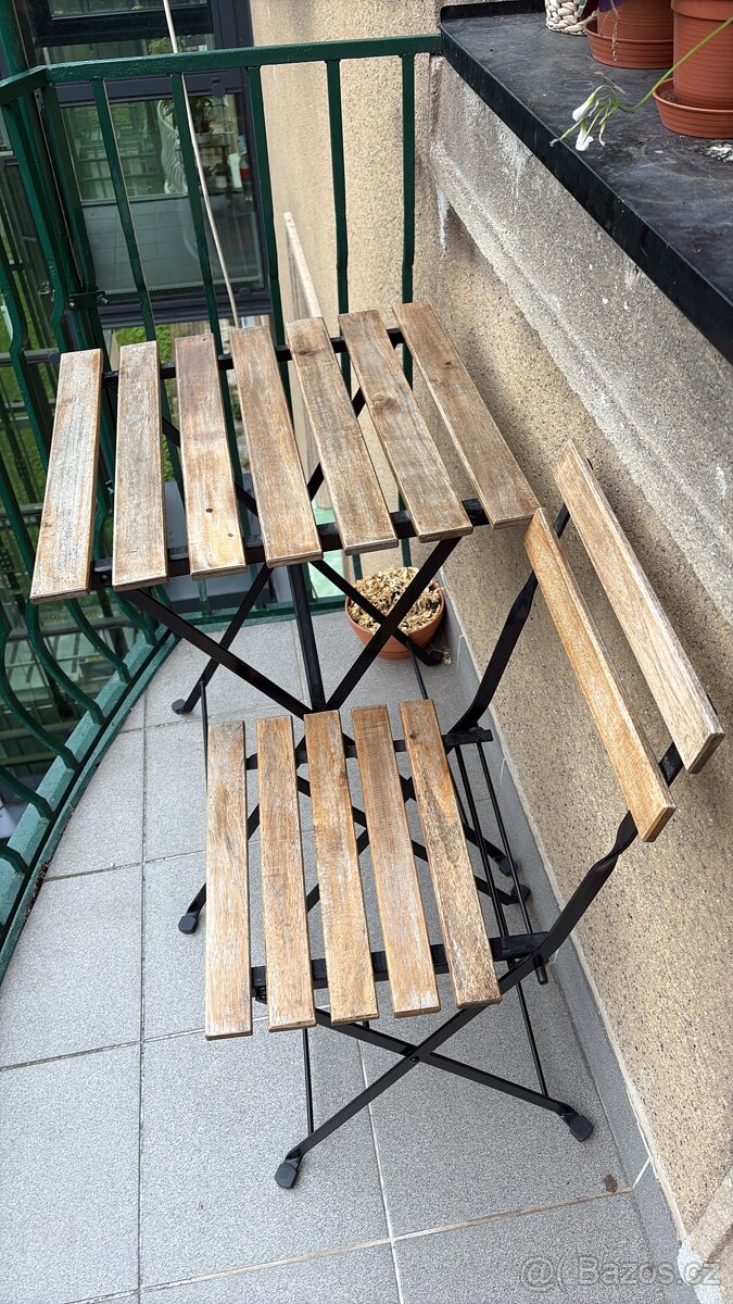 2 židle a stůl na balkon/zahradku