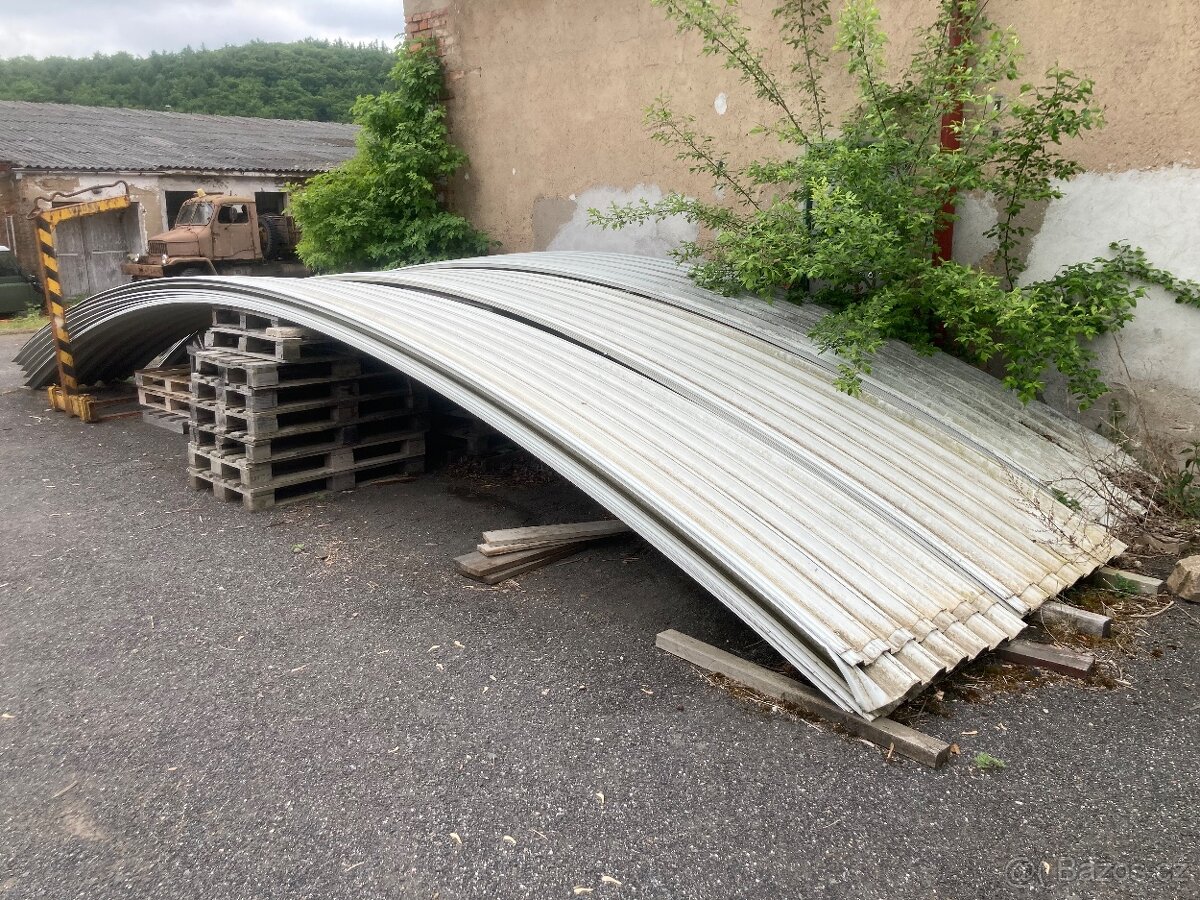 Střecha na halu - hliníkové profily