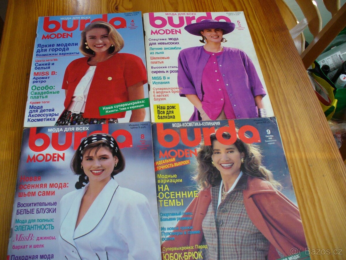 4 časopisy Burda