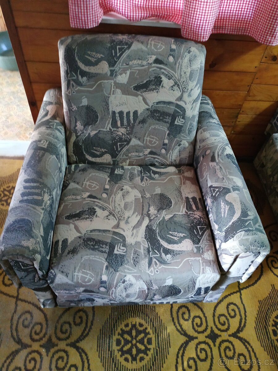 Retro rozkládací kresla 2ks,postele