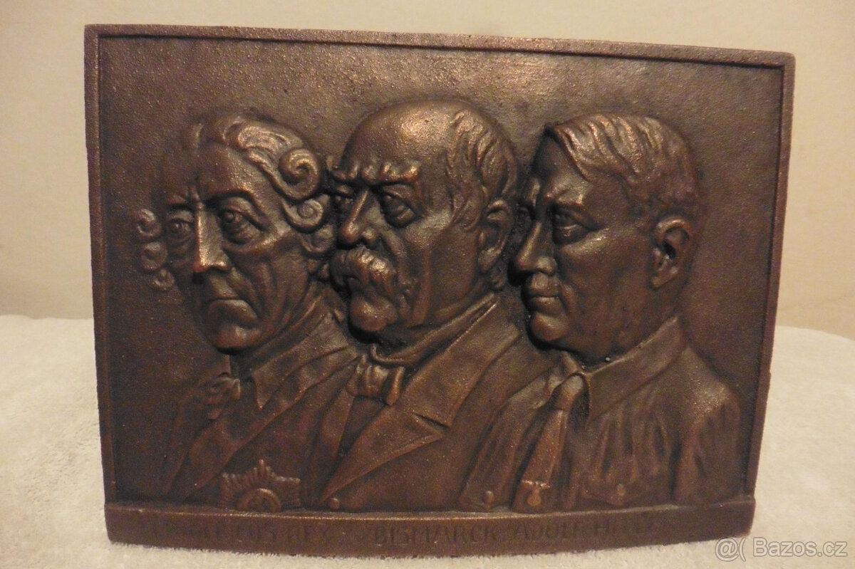 Obrovská kovová deska Adolf Hitler a spol.