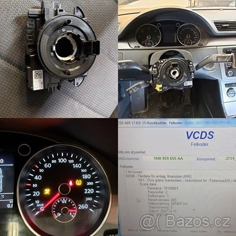 Podvolantová jednotka 5K0 953 569 VW Škoda Audi Seat repase