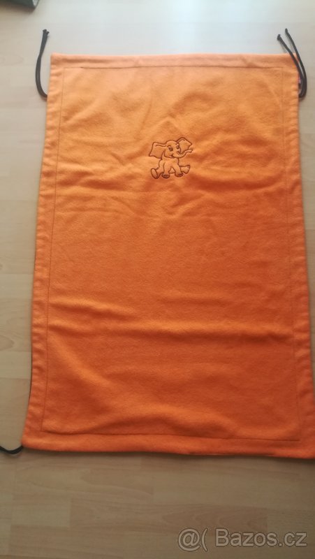 Oranžová deka se slůnětem, Emitex, 65x100