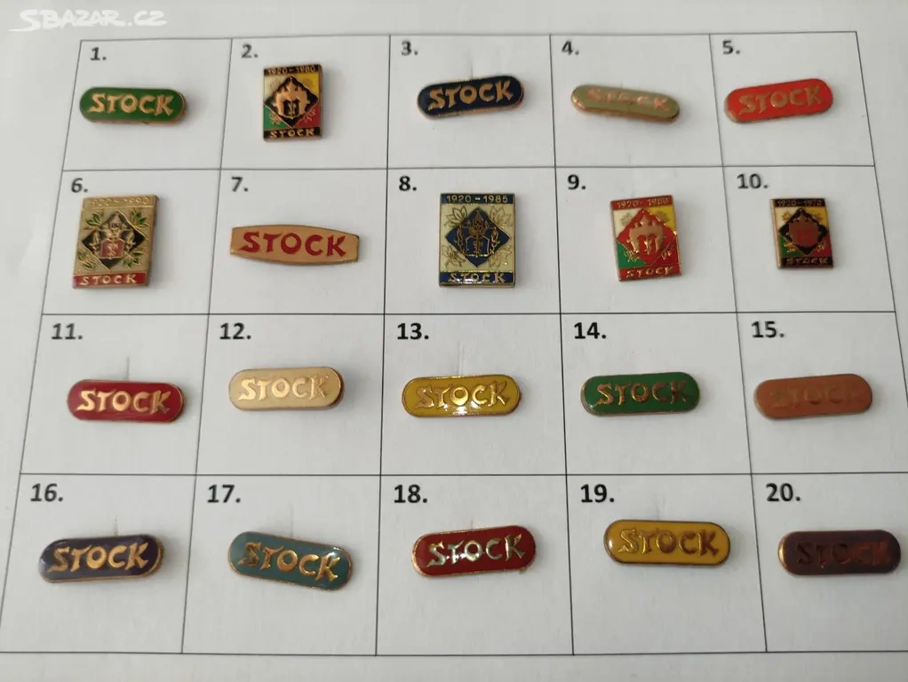 STOCK - SBÍRKA ODZNAKŮ.