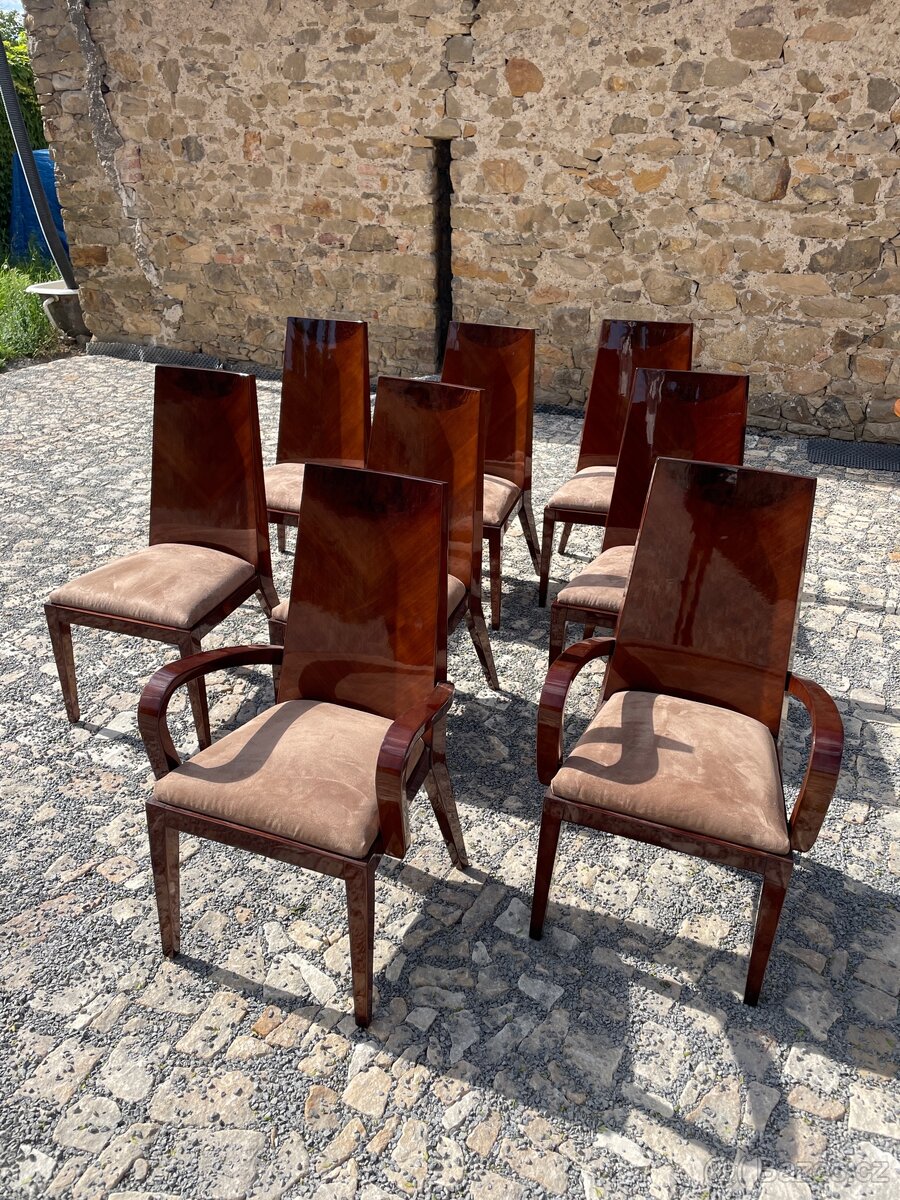 Art Deco židle 8ks