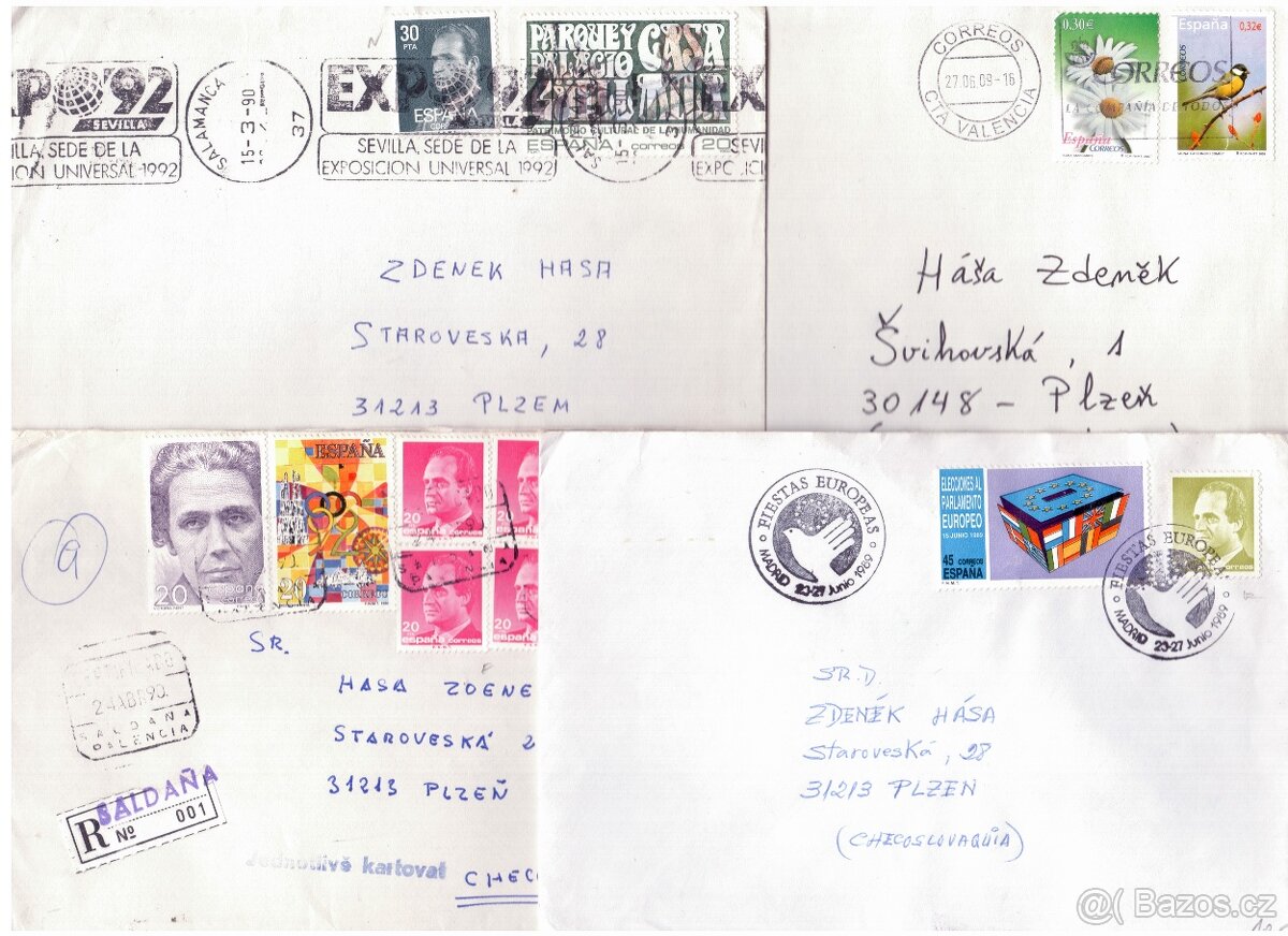 4 španělské obálky1989 - 1990 + 2009