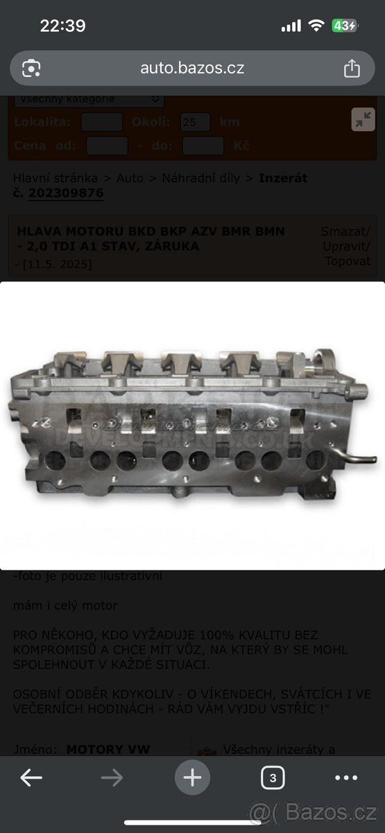 Hlava 2,0tdi PD 16v