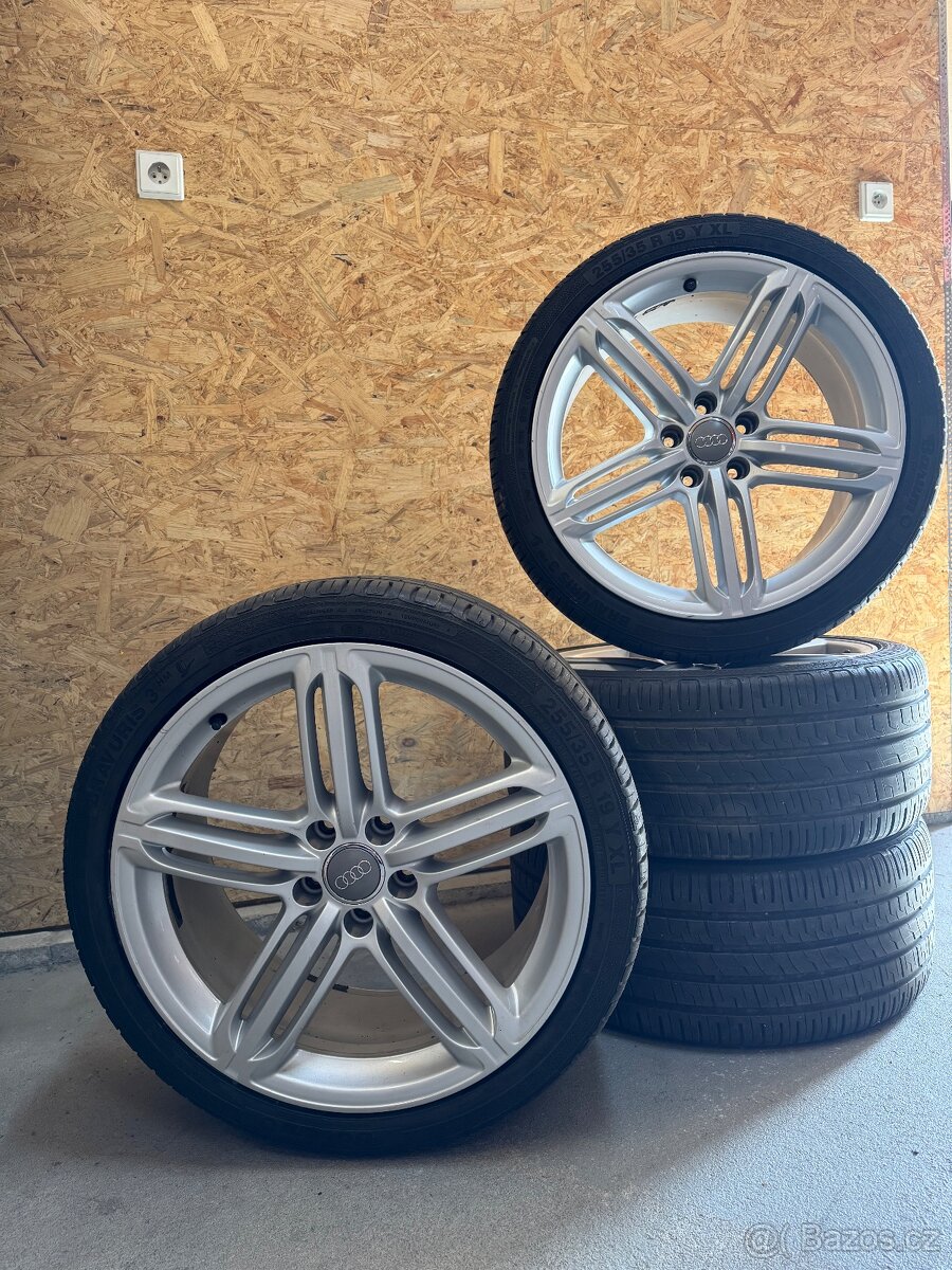 Originál Audi - R19, 5x112 + Barum 255/35 R19 pneu letní 90%
