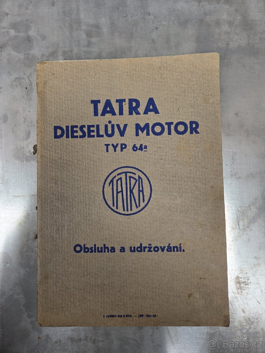 Tatra Dieslův motor Typ 64a - návod