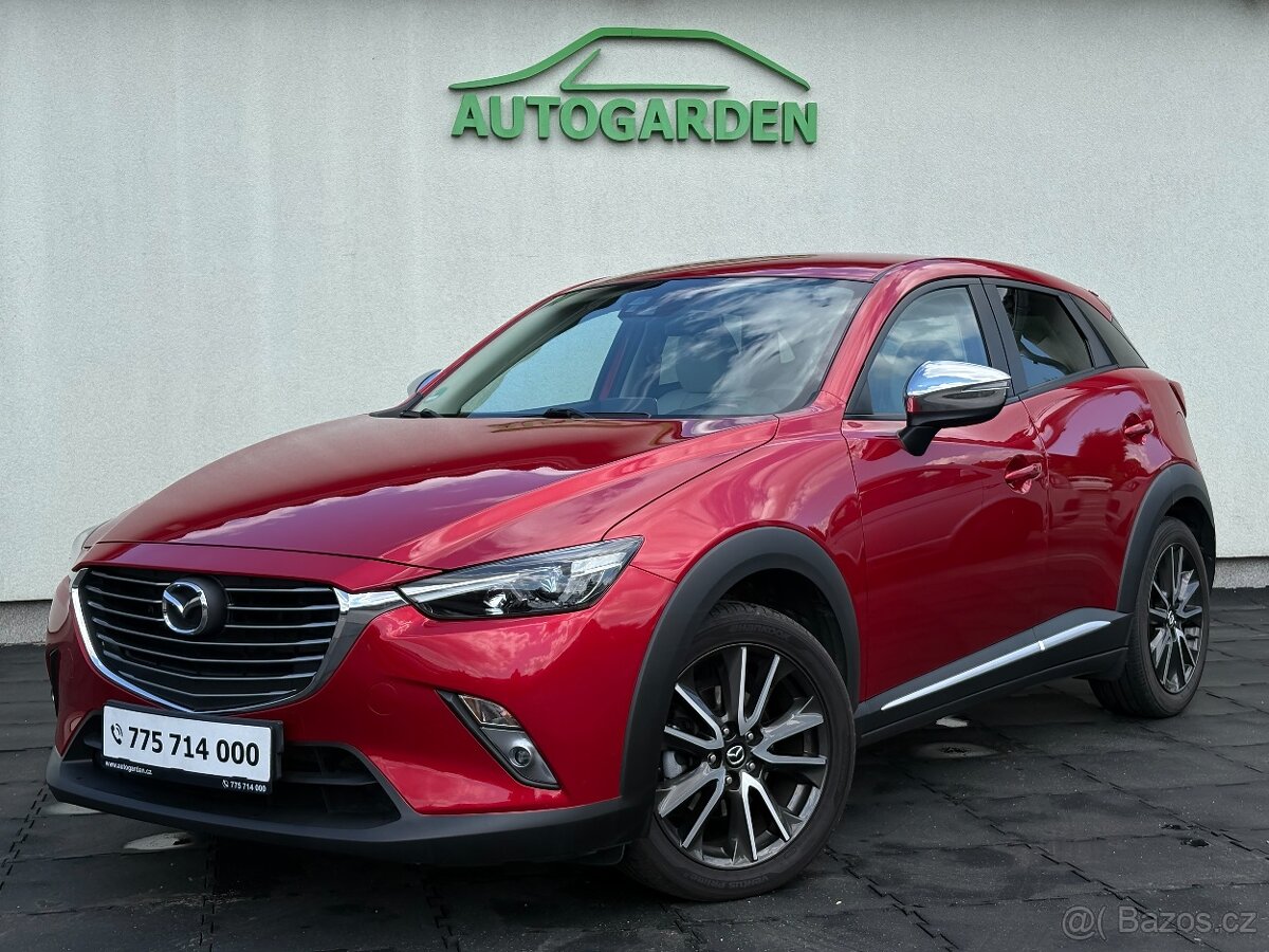 Mazda CX-3 2.0i 110kW AWD tažné, head-up, kůže, Navi, bi-xen
