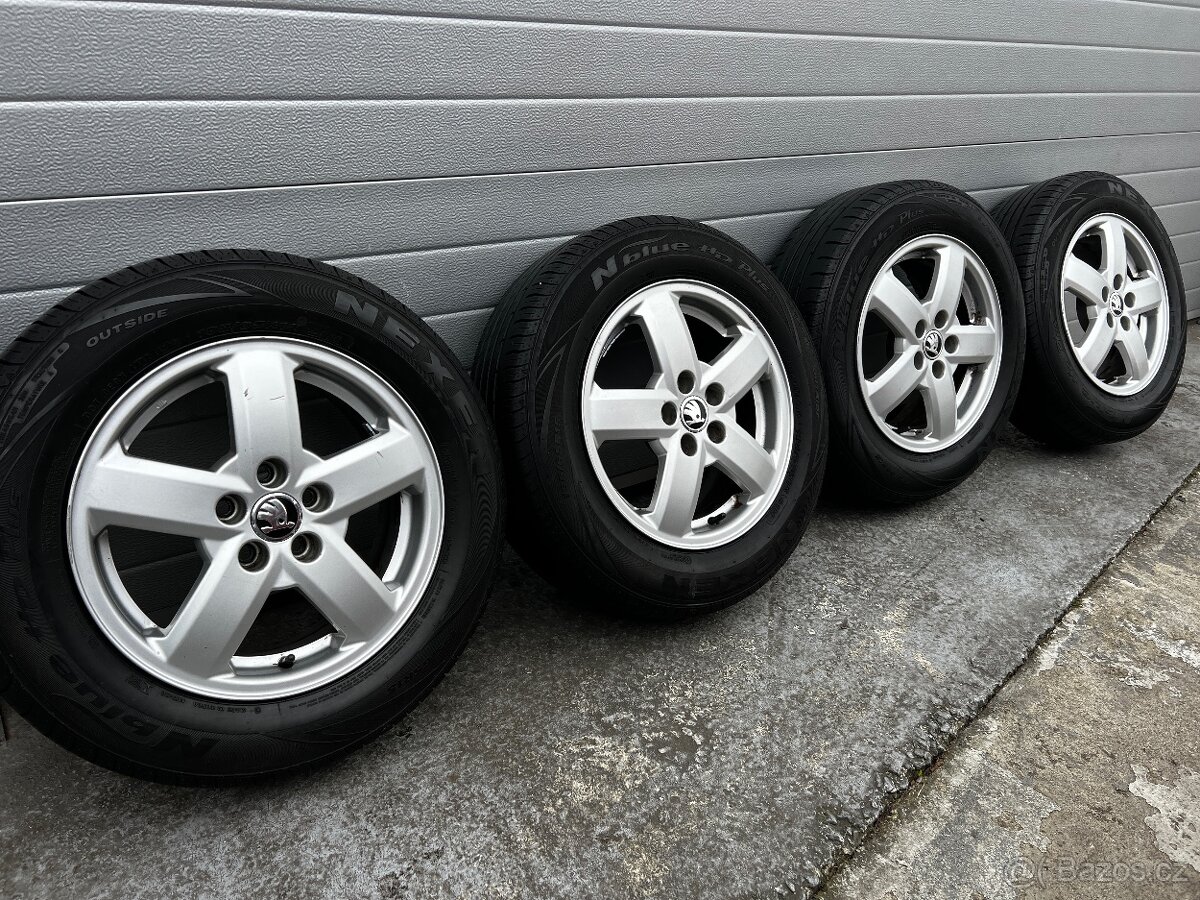 Alu letní sada orig. ŠKODA - 5/100 R15 - 195/65/15