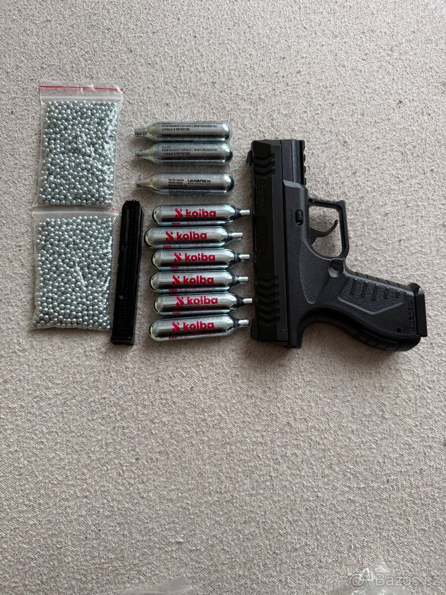 Vzduch. pistole Umarex XBG včetně broků a CO2