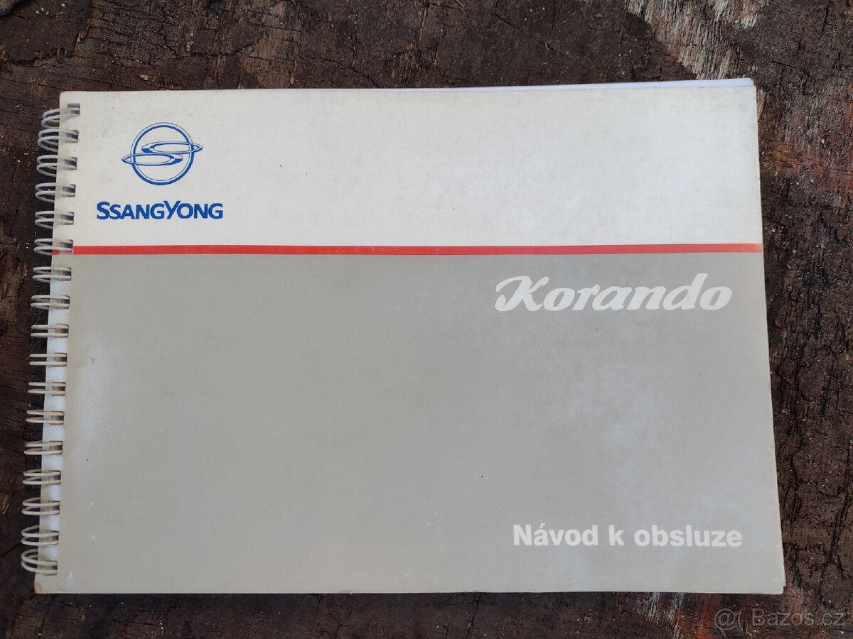 Prodám návod k obsluze Ssang Yong Korando