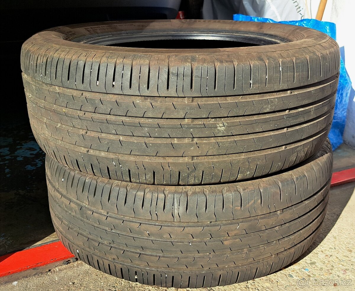 2x letní pneu Continental 205/55 R16, r.v. 2024