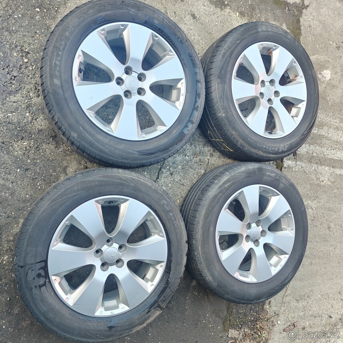 Hliníkové disky Subaru outback 5X100 7X17 Et48