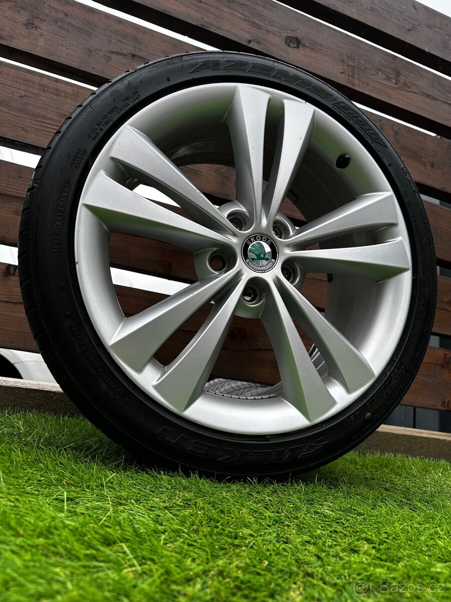 Alu kola 5x112 R18 s letním pneu (neo)