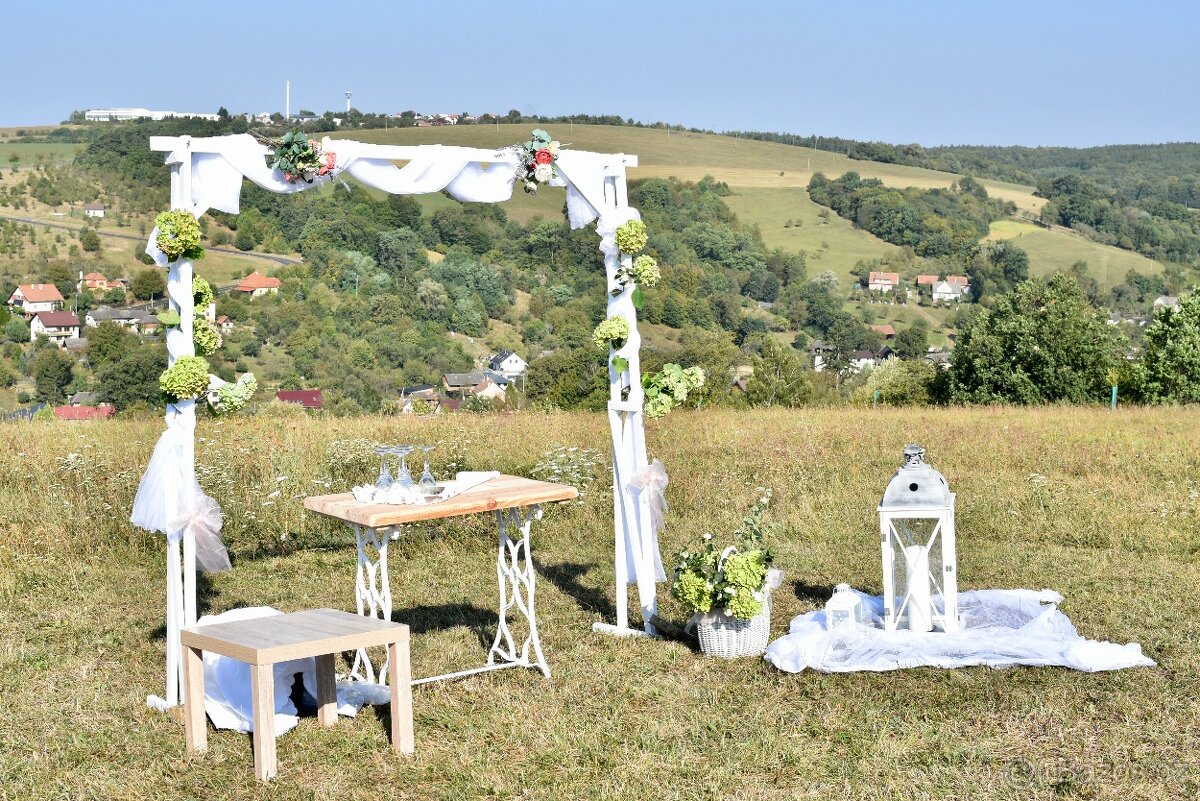 Svatební slavobrána + menu paleta