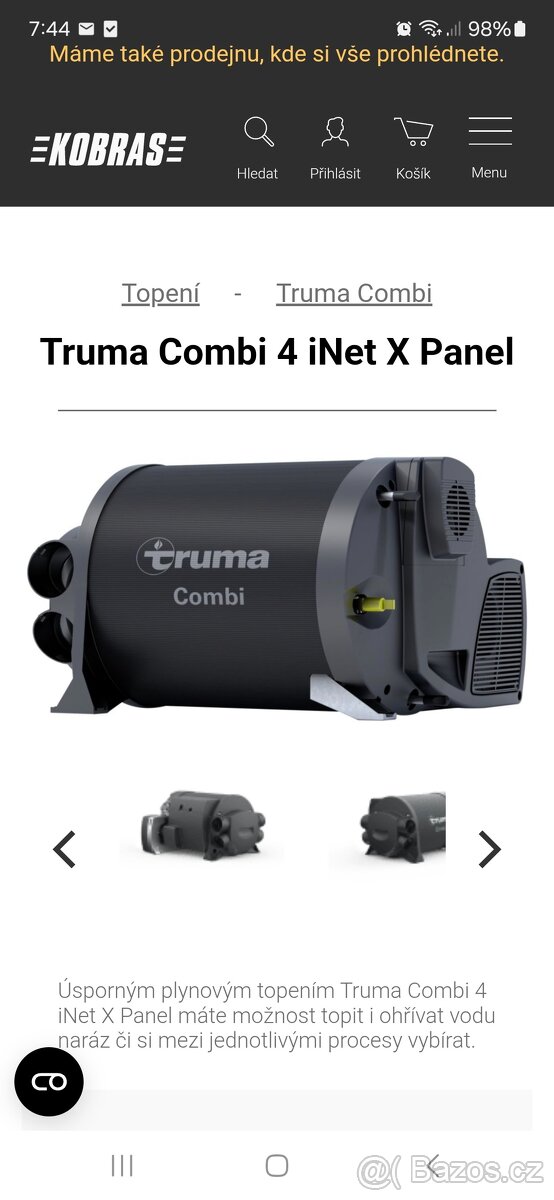 Truma combi4,plynové topeni do karavanu