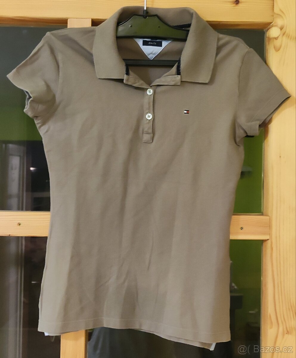 Hnědé dámské tričko Tommy Hilfiger
