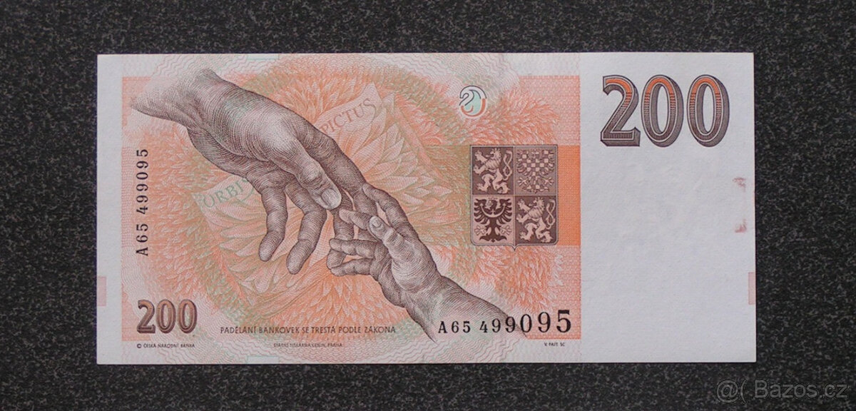 200 korun 1993, vzácná serie A65