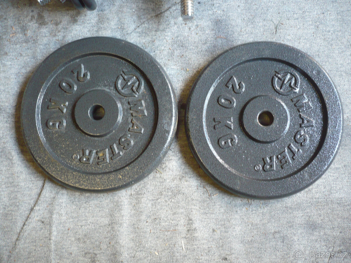 kotouče na činky 2x20kg za 1190kč