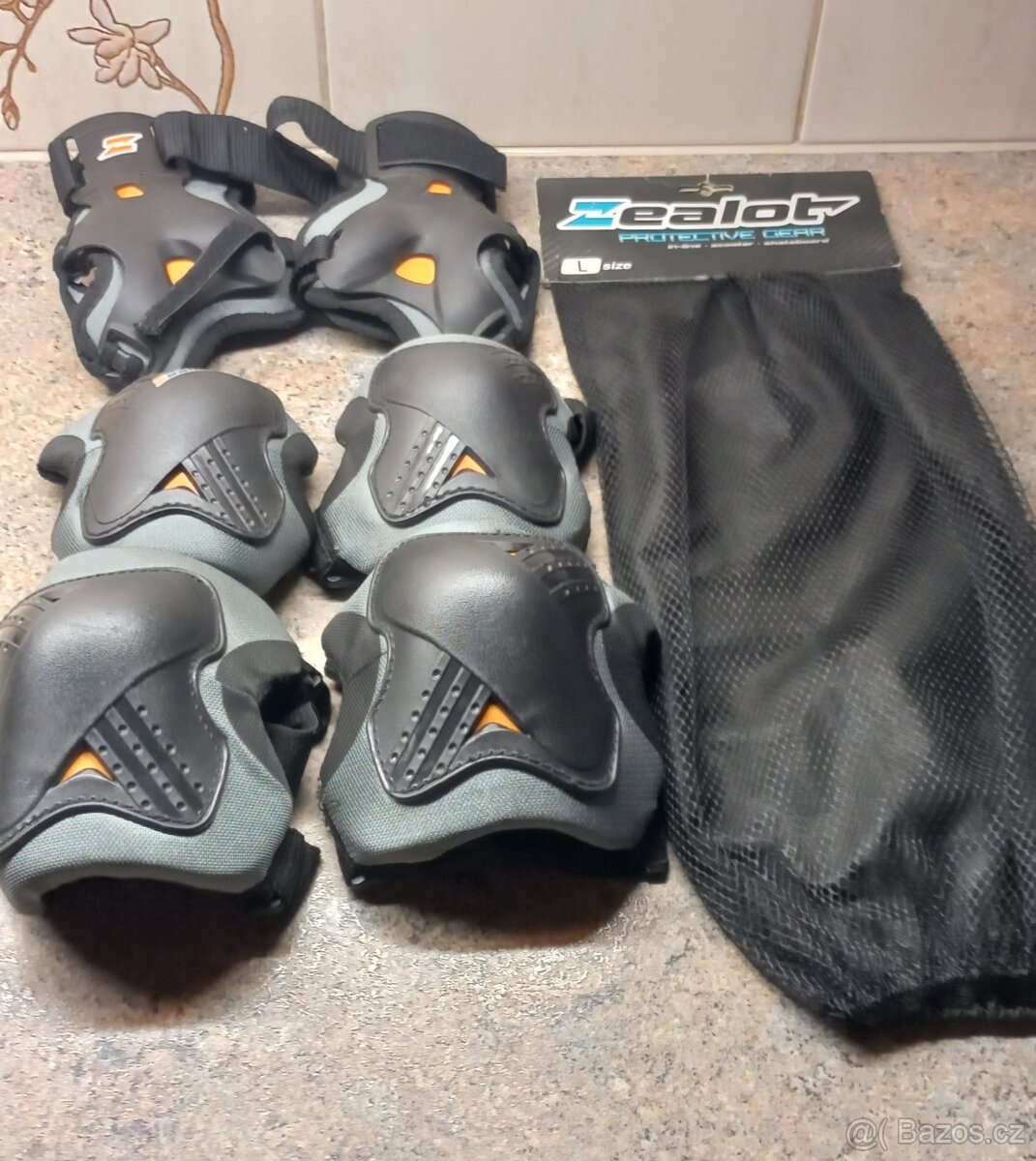 chrániče sada zealot protector set nepoužité velikost L