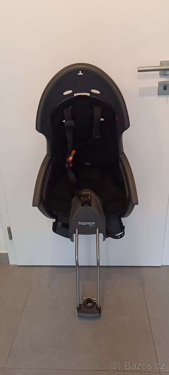 Cyklosedačka Hamax Smiley + Extra tyč Hamax pro nízký rám
