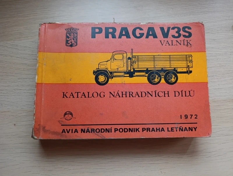 Praga V3S valník - katalog náhradních dílů