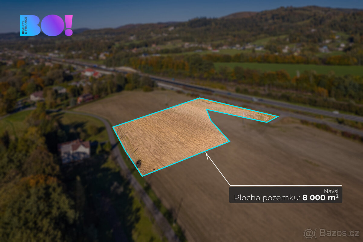 Prodej  komerčního pozemku 8000 m², Návsí