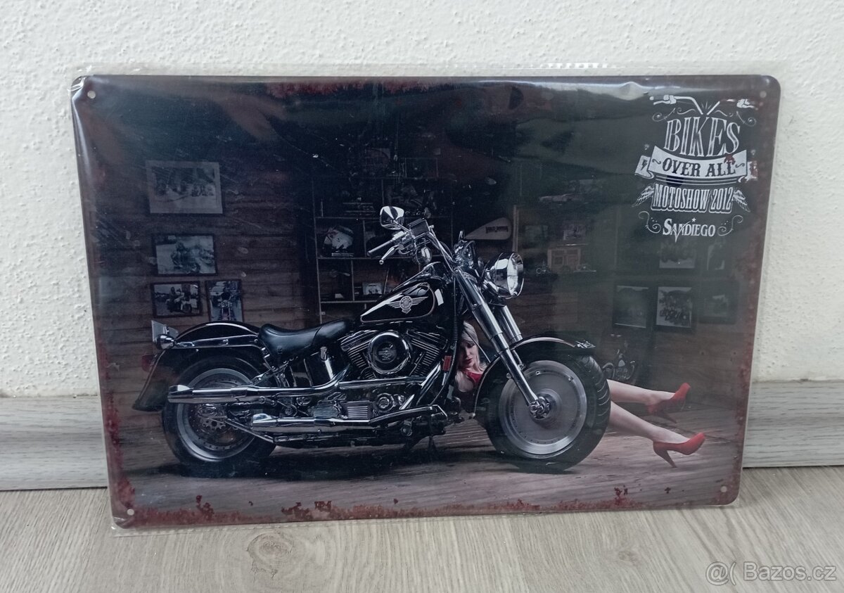 Plechový obrázek Harley Davidson Fat Boy