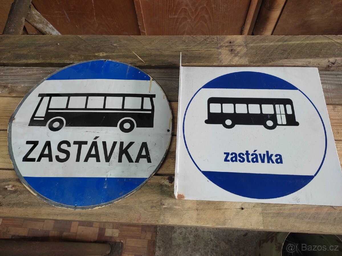 Staré cedule zastávka