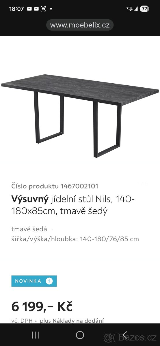 Prodám jídelní stůl