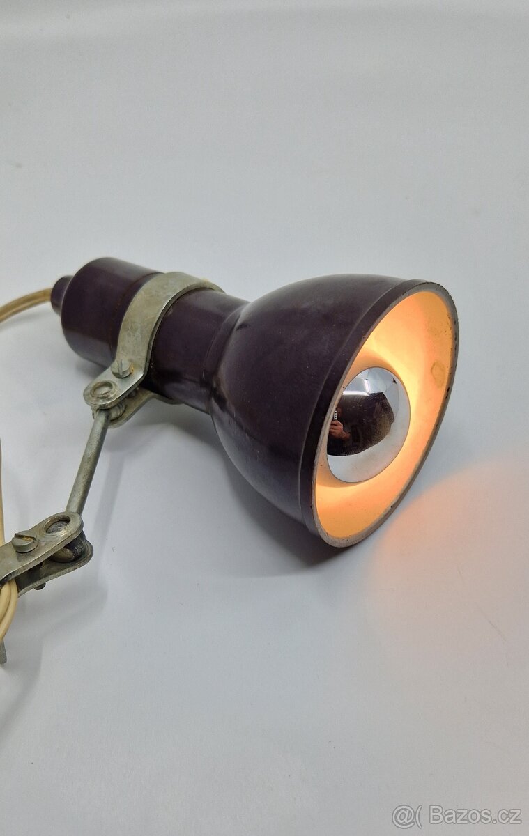 bakelitová lampička - bodovka E14 (možná od šicího stroje)