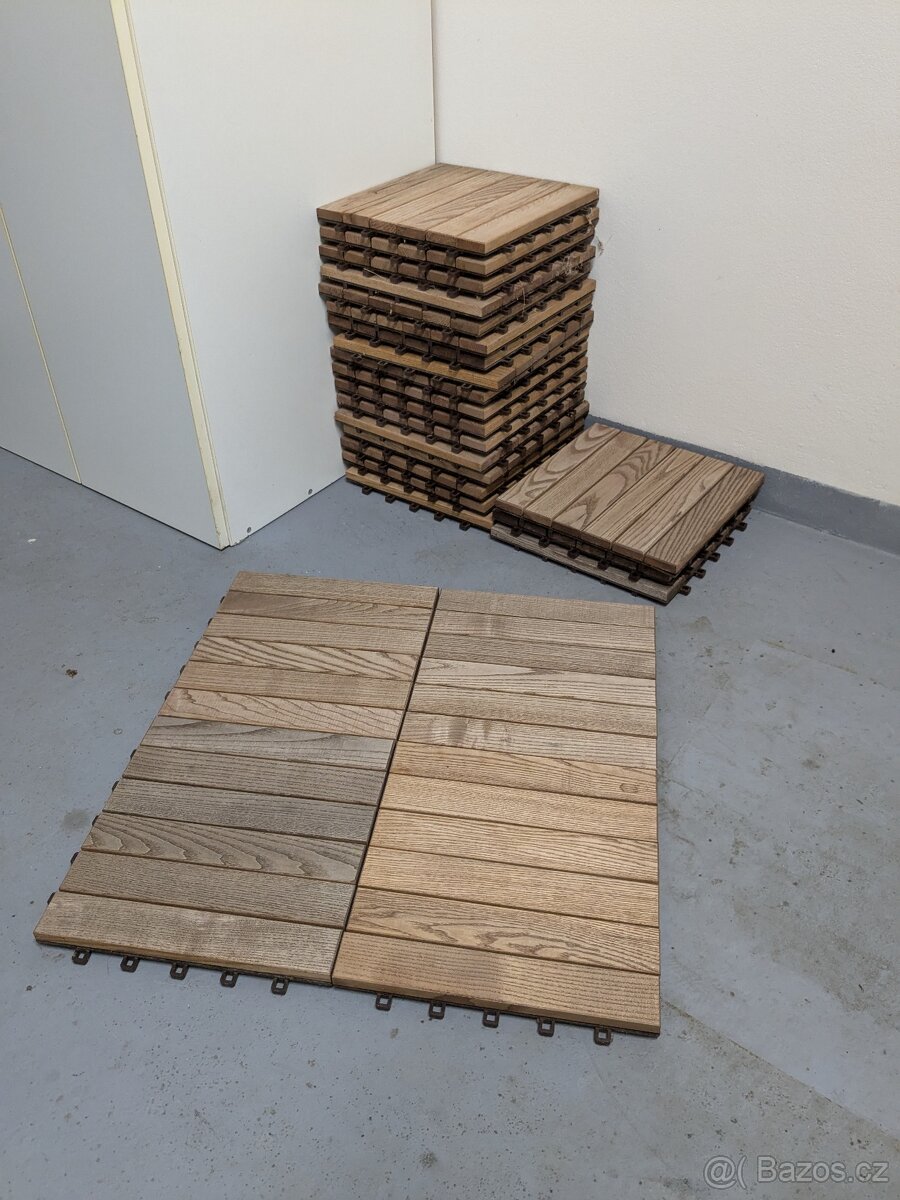 Podlahové dlaždice Thermowood 30x30 cm 24ks
