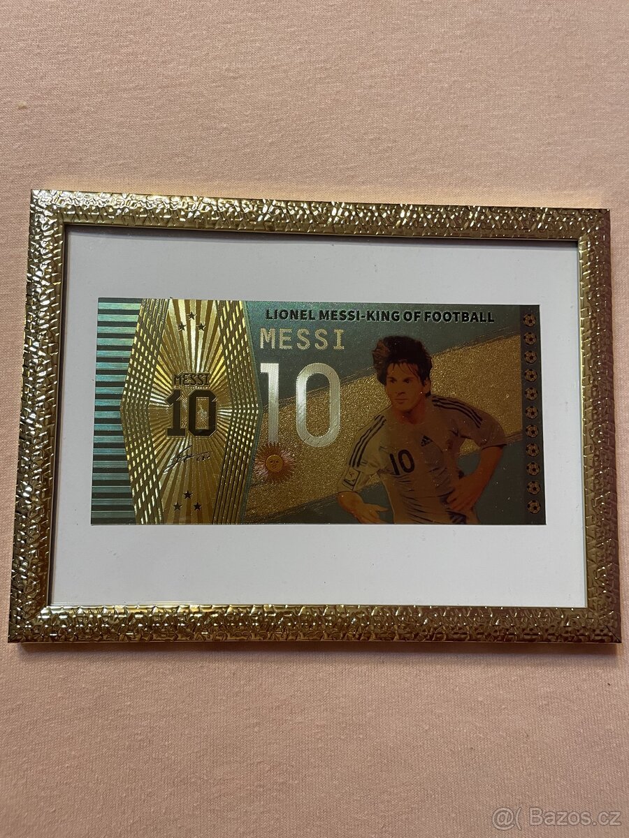Zlatá bankovka Messi
