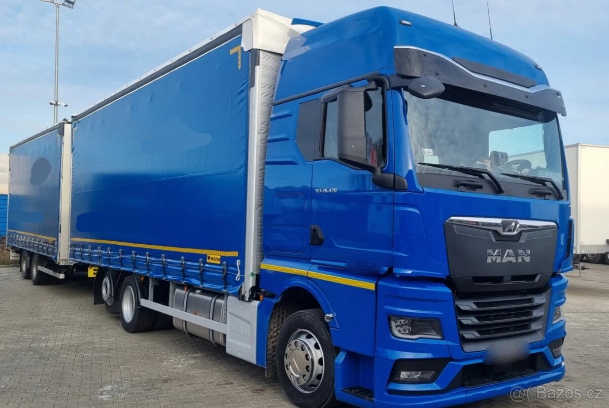 MAN TGX 26.470 - 6x2 - Průjezdná souprava