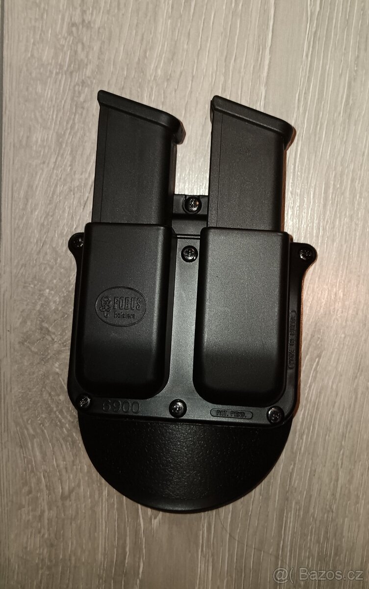 Pouzdro dvojité pro dvouřadý zásobník 9mm GLOCK,CZ
