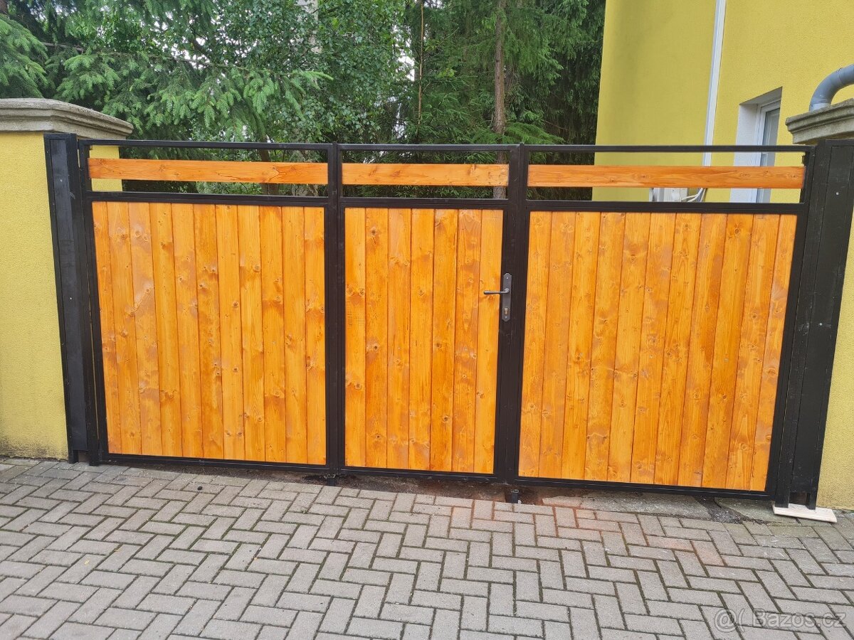 garážová vrata a vjezdová brána na rozměr možnost montáže p